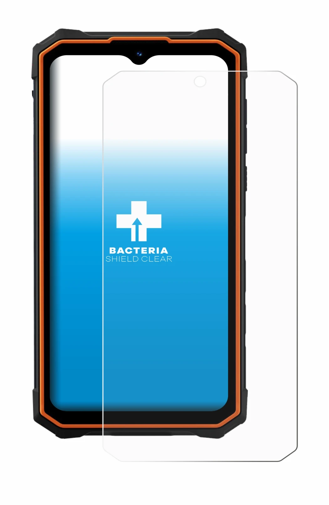 Image de l'appareil Hotwav Cyber 13 avec une grande variété de protections d'écran.