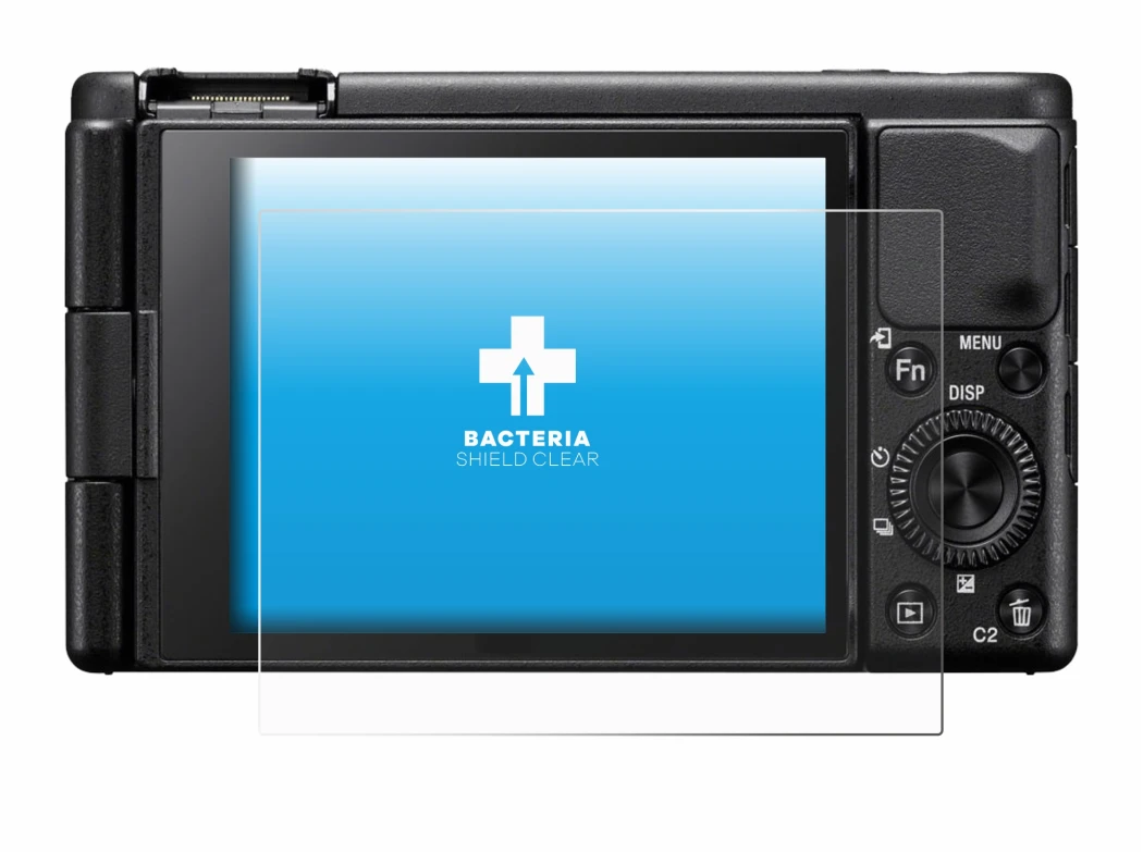 Image de l'appareil Sony ZV-1A avec une grande variété de protections d'écran.