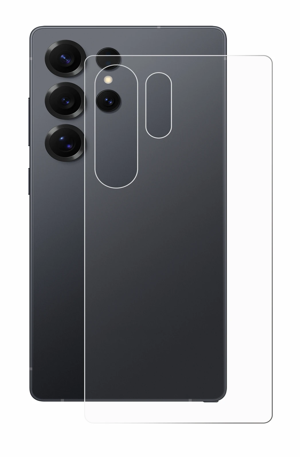 Image de l'appareil Samsung Galaxy S25 Ultra Enterprise Edition (Arrière) avec une grande variété de protections d'écran.