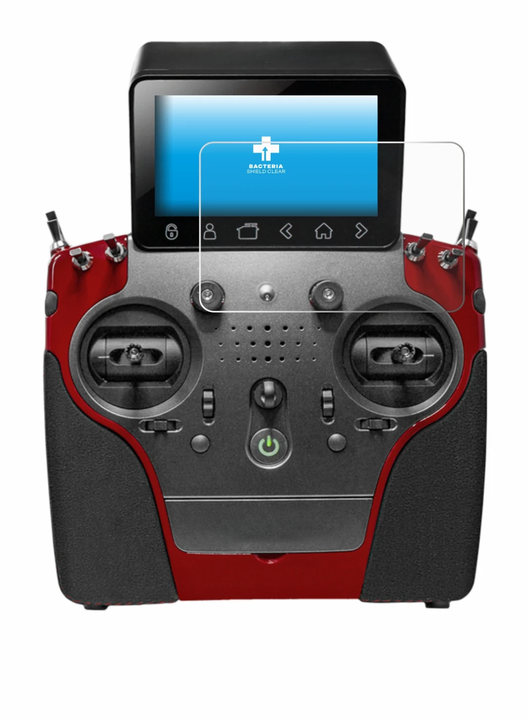 Image de l'appareil PowerBox Systems Atom avec une grande variété de protections d'écran.