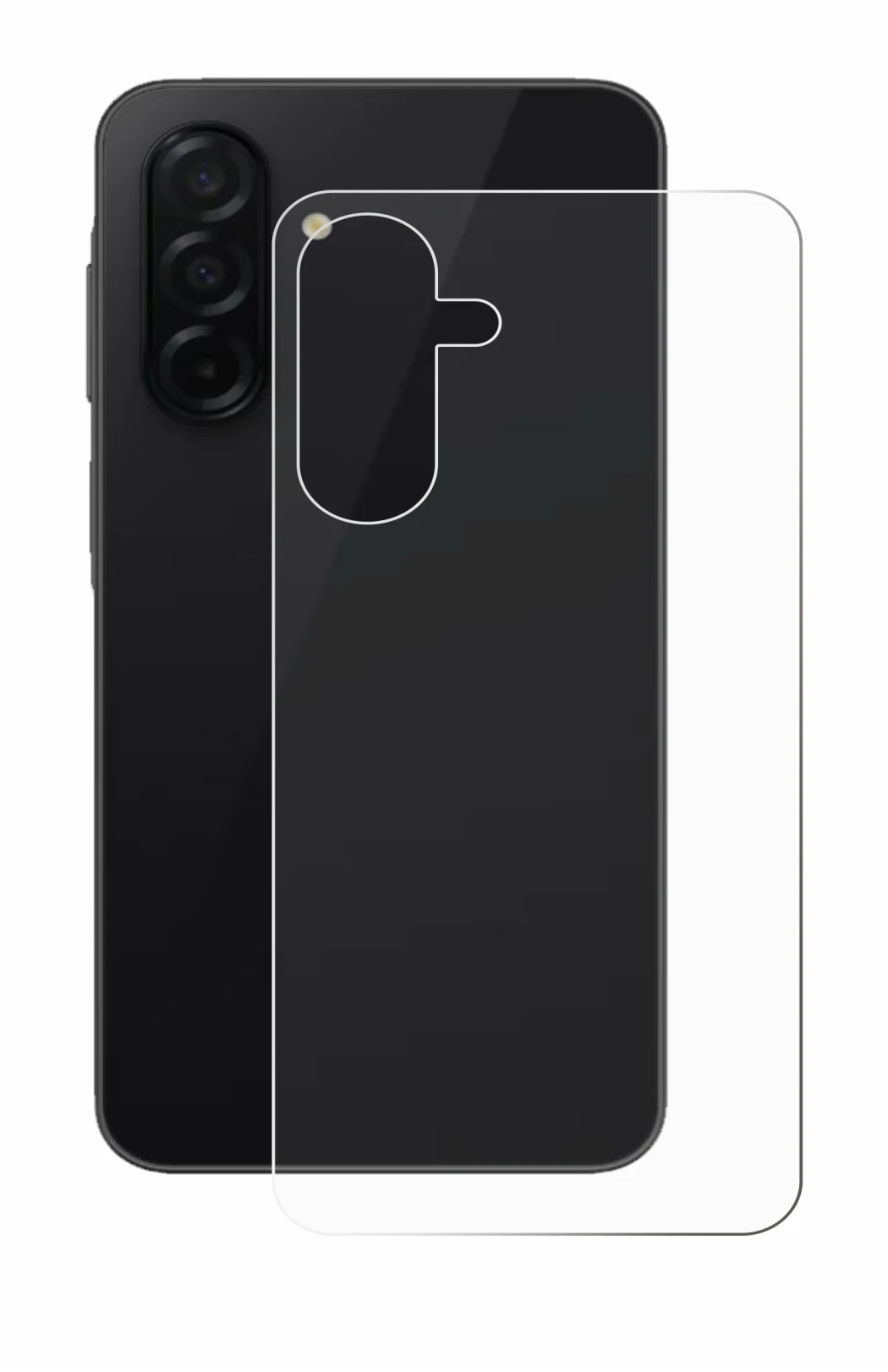 Image de l'appareil Samsung Galaxy A26 5G (Arrière) avec une grande variété de protections d'écran.