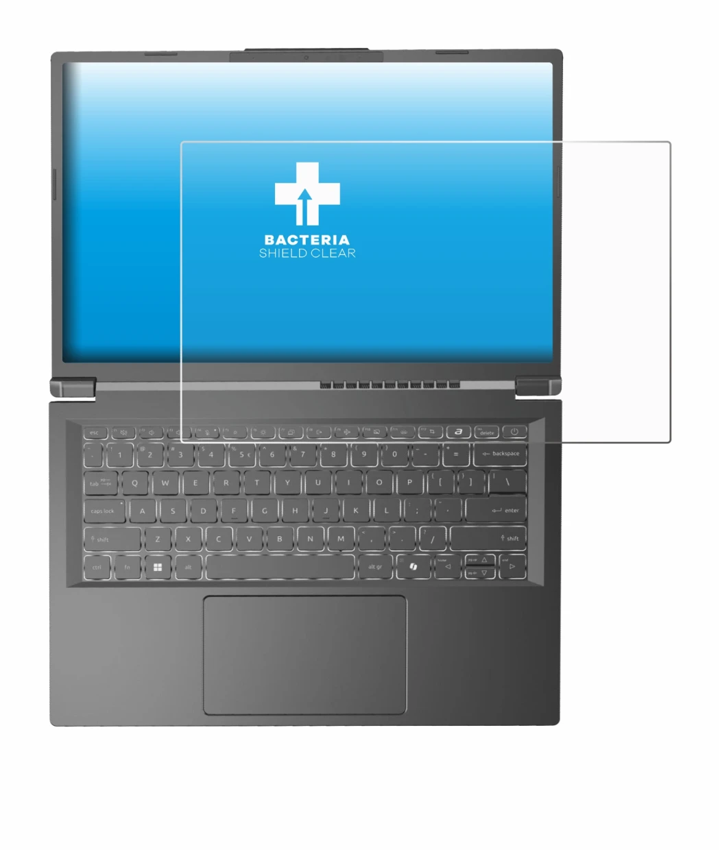 Image de l'appareil Acer Aspire 14 AI avec une grande variété de protections d'écran.