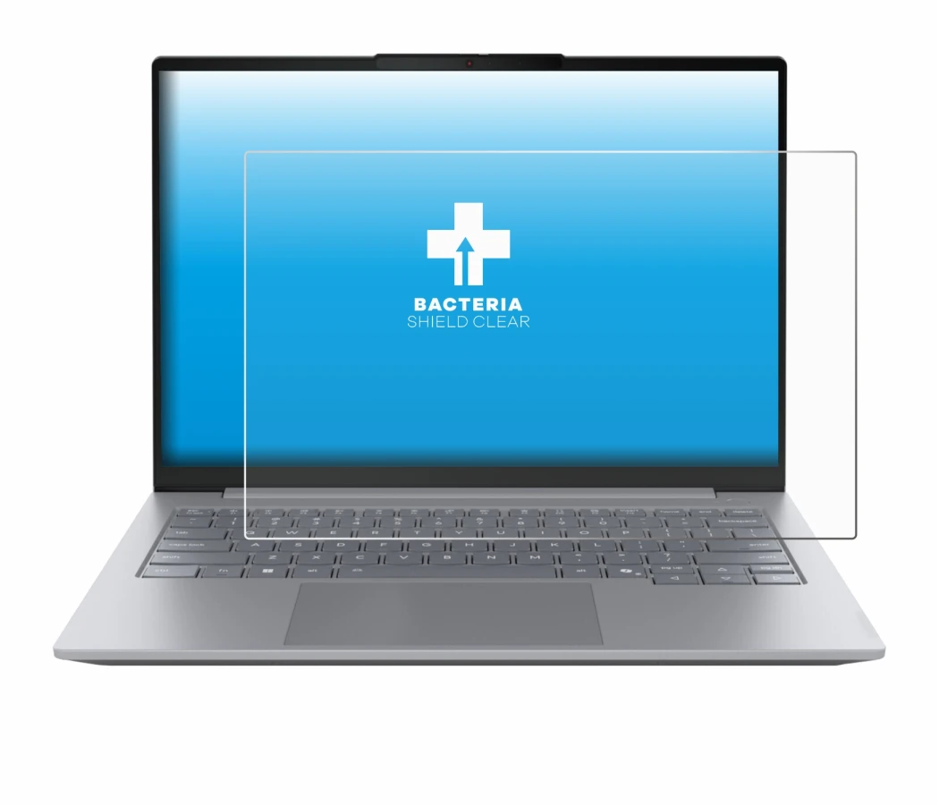 Image de l'appareil Lenovo ThinkBook 14 Gen 8 avec une grande variété de protections d'écran.