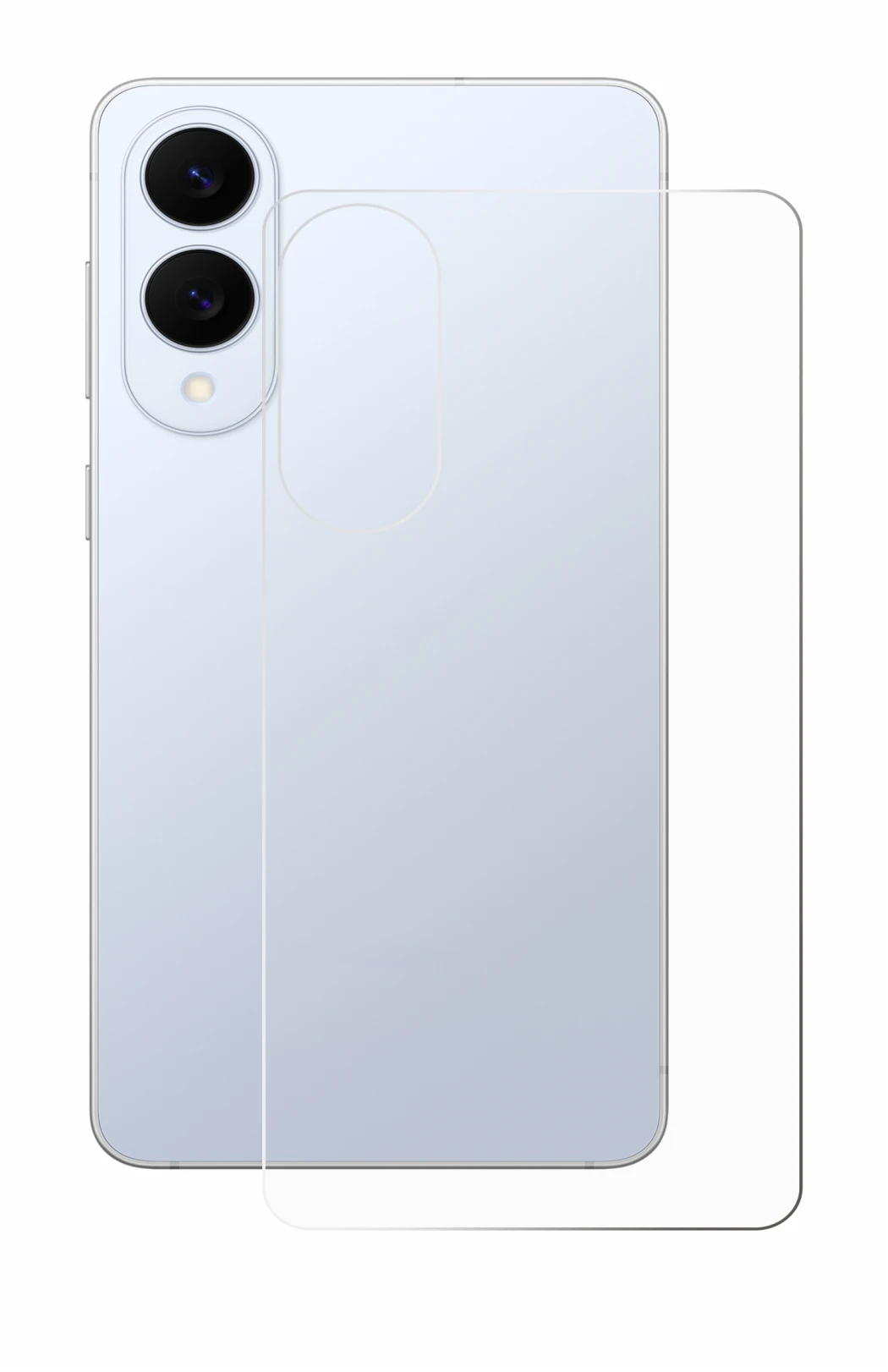 Image de l'appareil Samsung Galaxy S25 Edge (Arrière) avec une grande variété de protections d'écran.