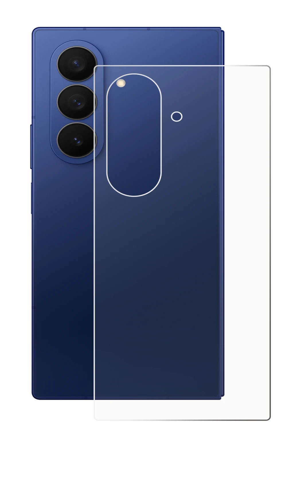 Image de l'appareil Samsung Galaxy Z Fold 7 (Arrière) avec une grande variété de protections d'écran.