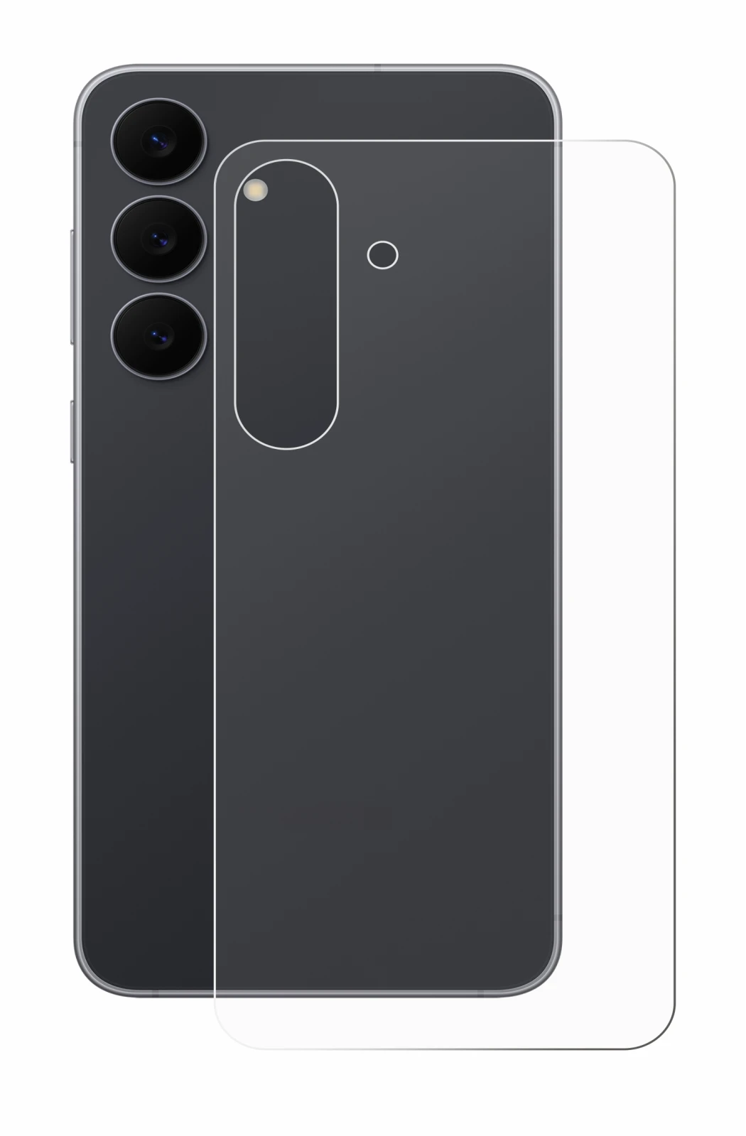 Image de l'appareil Samsung Galaxy S25 FE (Arrière) avec une grande variété de protections d'écran.