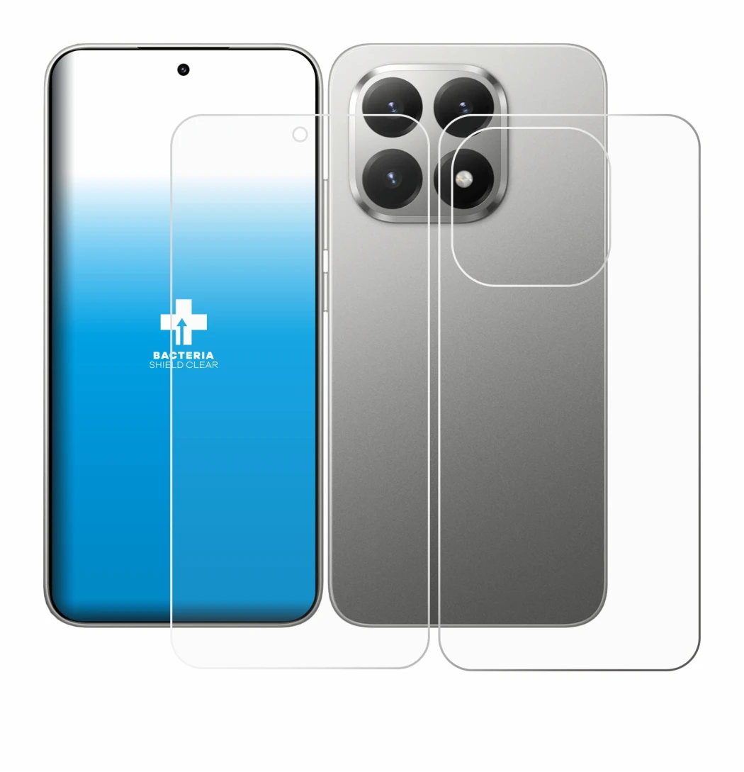 Image de l'appareil Xiaomi 15T (Avant+Arrière) avec une grande variété de protections d'écran.