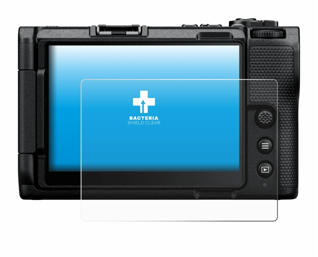 Image de l'appareil Nikon ZR avec une grande variété de protections d'écran.