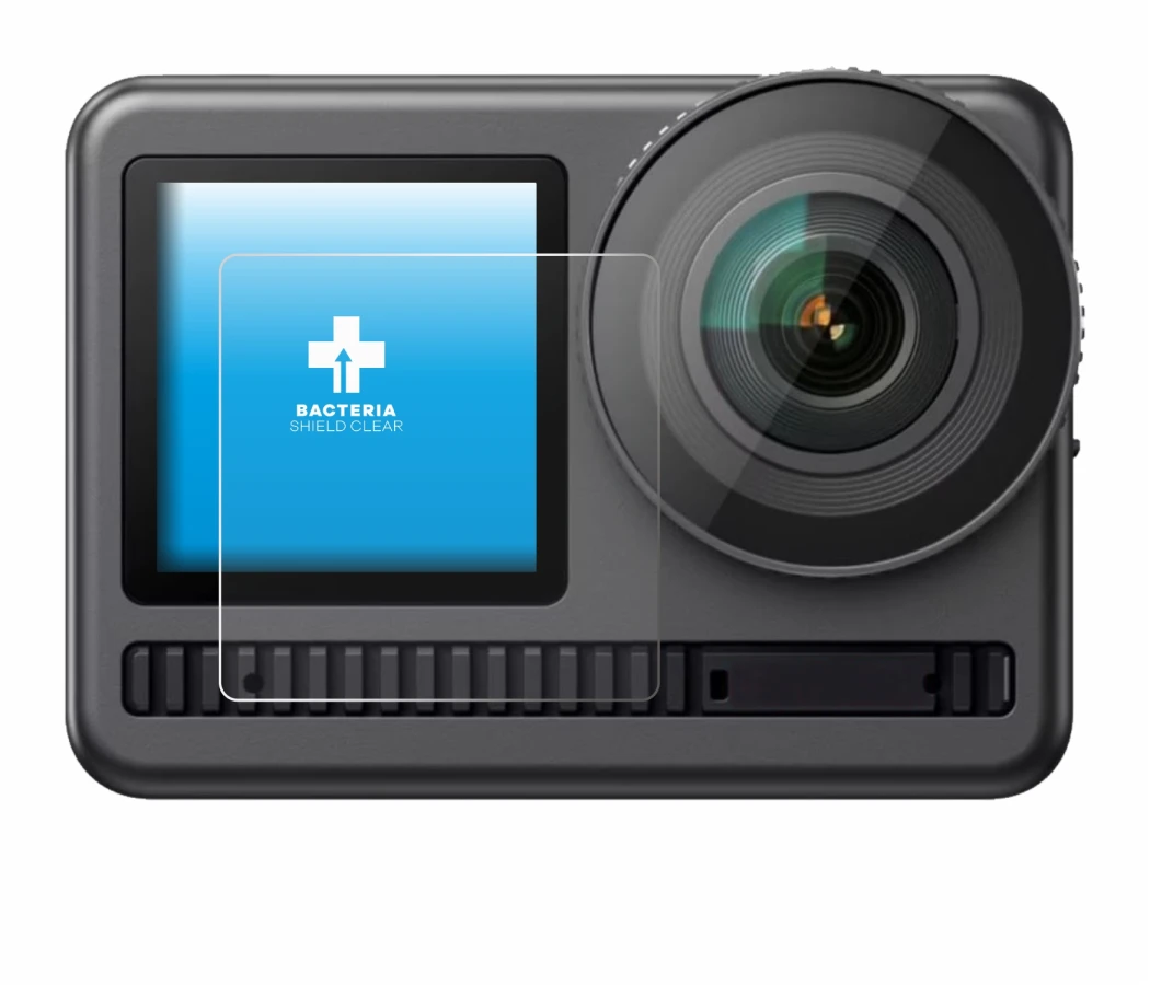 Image de l'appareil Akaso Brave 8 (Affichage avant) avec une grande variété de protections d'écran.