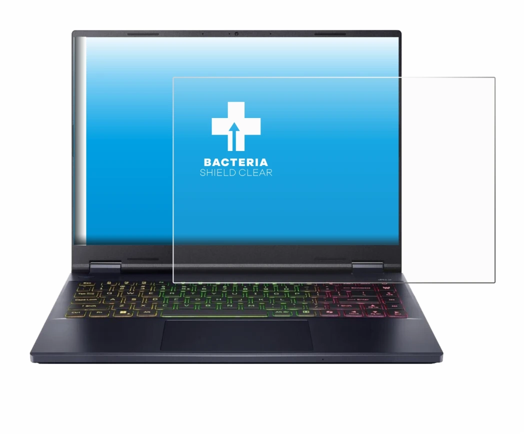 Image de l'appareil Acer Predator Helios Neo 14 AI avec une grande variété de protections d'écran.
