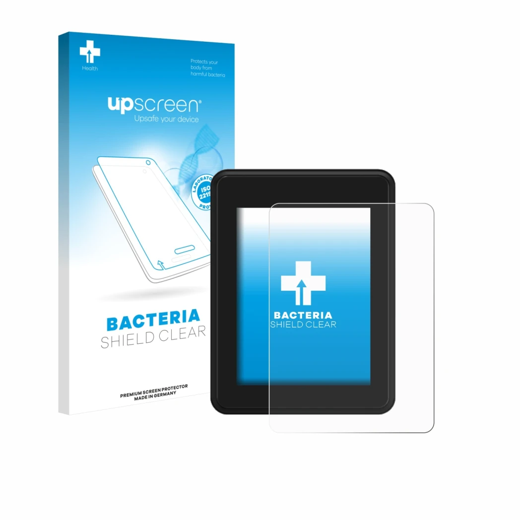 Face avant d’un emballage produit avec le logo de la marque upscreen. À côté, l’appareil Neodrives simplyDisplay est représent