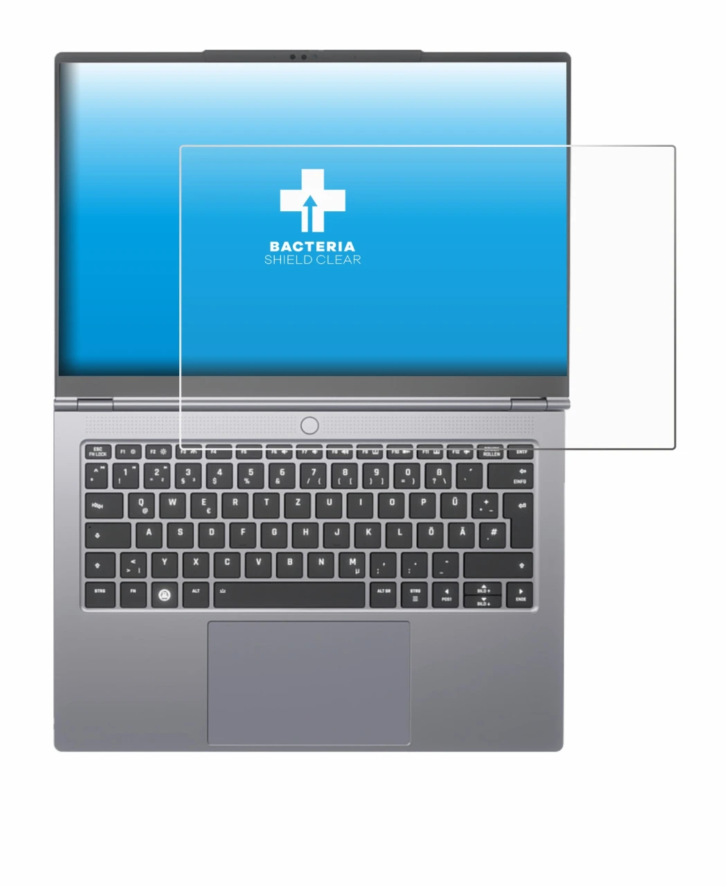 Image de l'appareil Tuxedo InfinityBook Pro 14 Gen 10 avec une grande variété de protections d'écran.