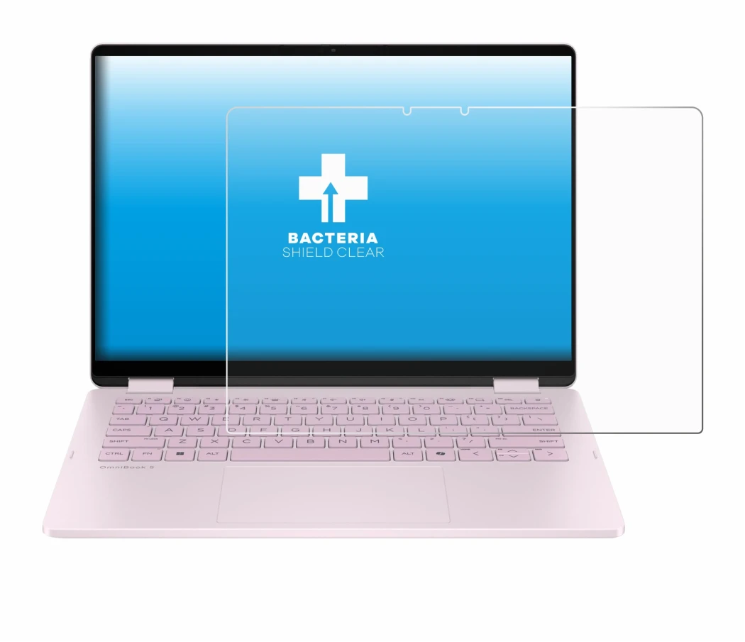 Image de l'appareil HP OmniBook 5 Flip 14 14-fp0153ng avec une grande variété de protections d'écran.
