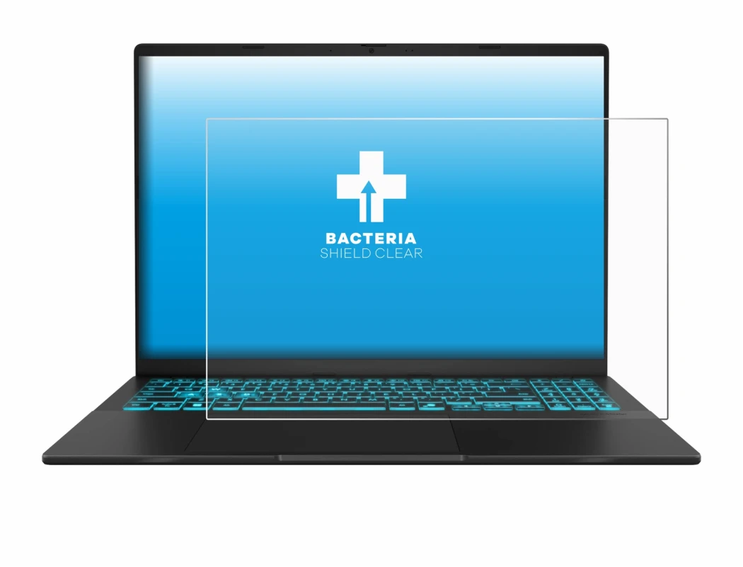 Image de l'appareil ASUS V16 V3607 avec une grande variété de protections d'écran.