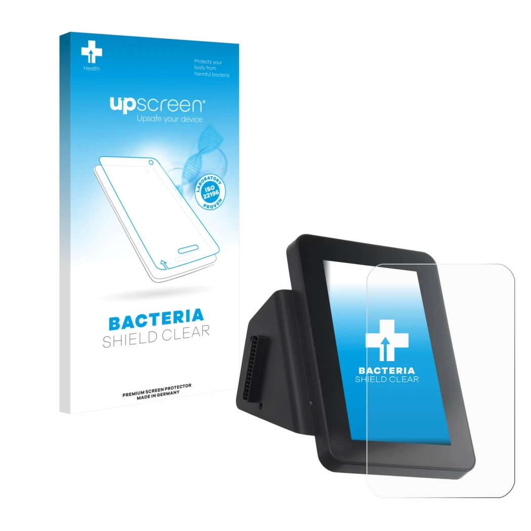 Face avant d’un emballage produit avec le logo de la marque upscreen. À côté, l’appareil Anycubic Kobra 3 V2 Combo est représe