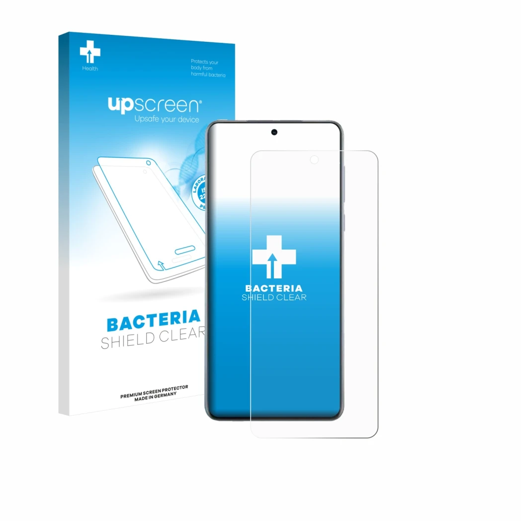 Face avant d’un emballage produit avec le logo de la marque upscreen. À côté, l’appareil Oppo Find X8s+ est représenté avec la