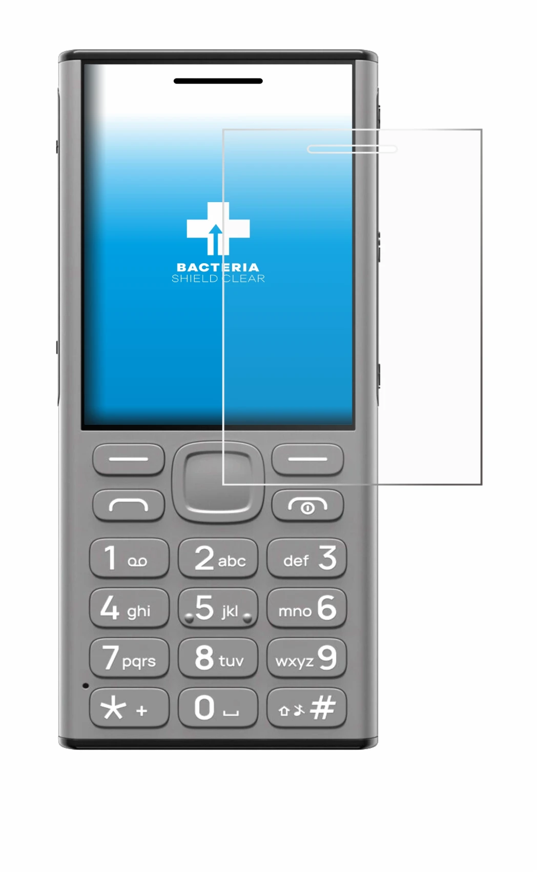 Image de l'appareil Nokia 130 Music avec une grande variété de protections d'écran.