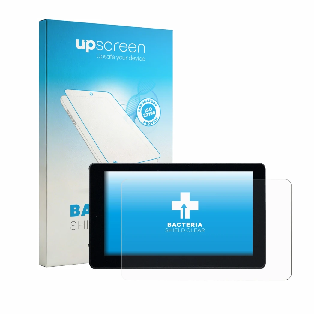 Face avant d’un emballage produit avec le logo de la marque upscreen. À côté, l’appareil Zontes 368G 2025 est représenté avec 