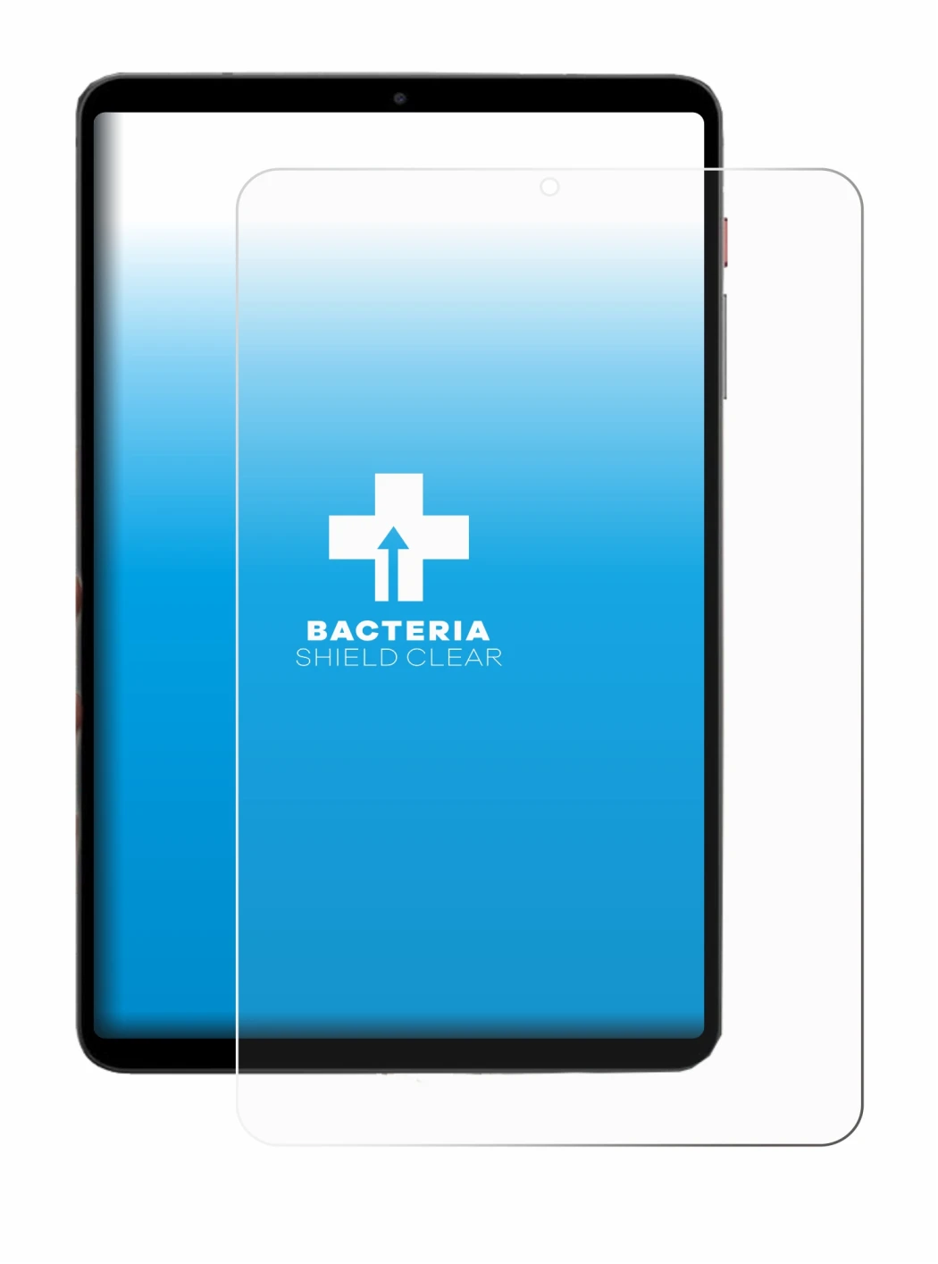 Image de l'appareil BNCF BPad T1 avec une grande variété de protections d'écran.