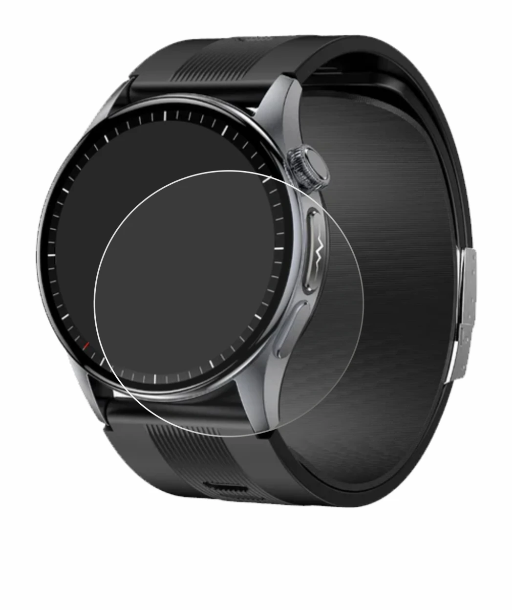 Image de l'appareil Knauermann Pro 4 AIR (rond) avec une grande variété de protections d'écran.