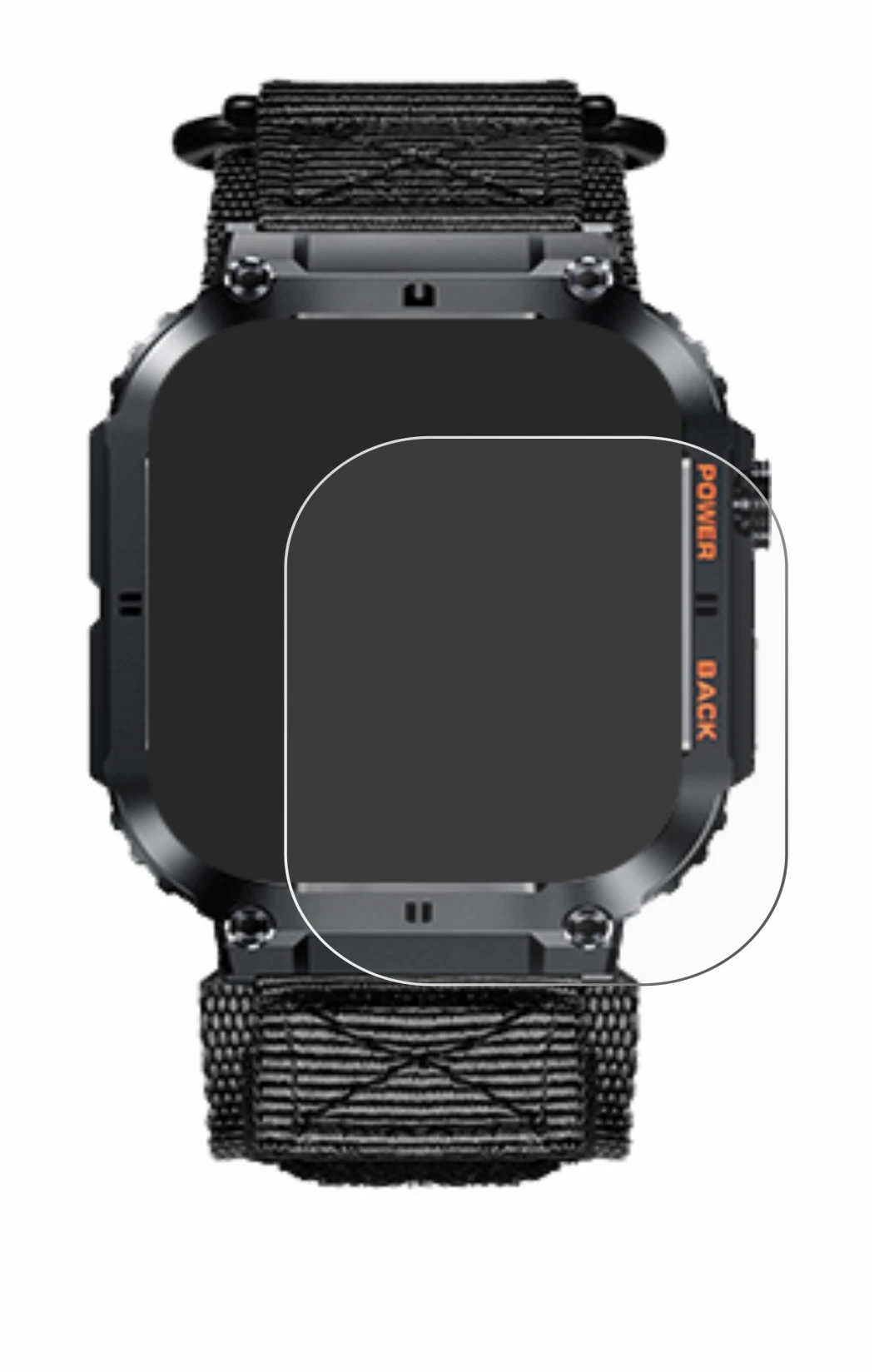 Image de l'appareil Megalith K57PRO avec une grande variété de protections d'écran.