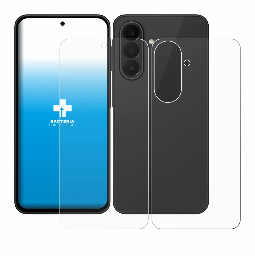 Image de l'appareil Samsung Galaxy A27 5G (Avant+Arrière) avec une grande variété de protections d'écran.