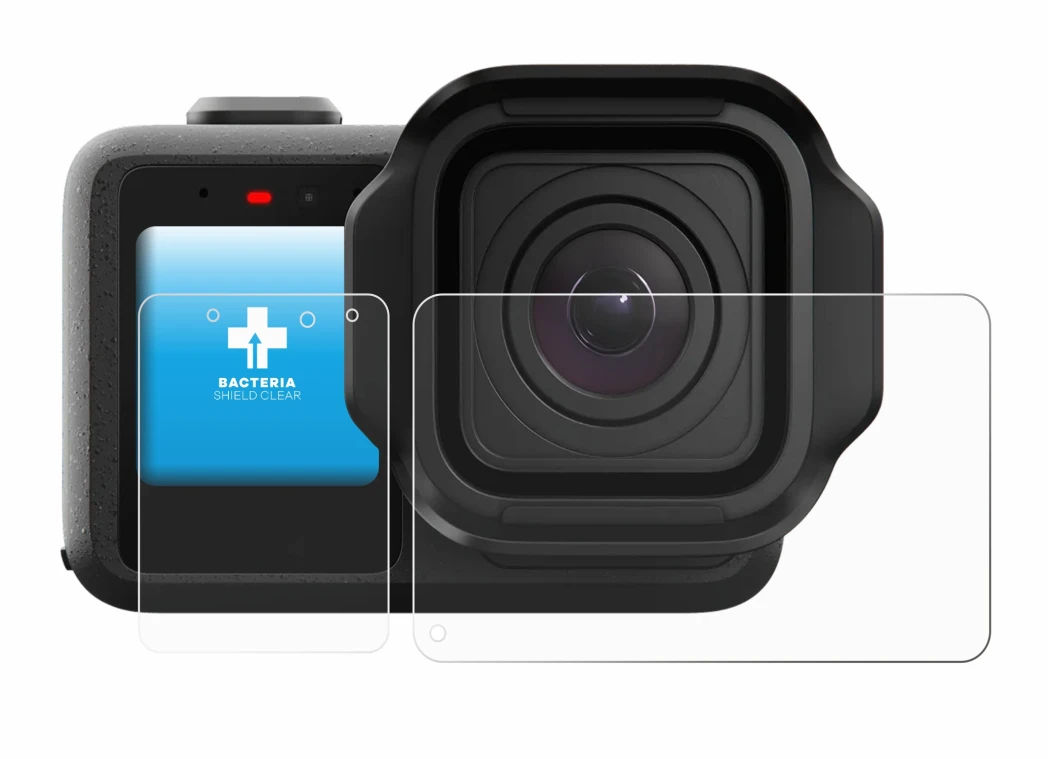 Image de l'appareil GoPro Mission 1 avec une grande variété de protections d'écran.