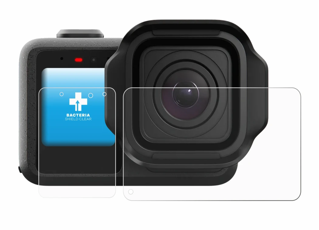 Image de l'appareil GoPro Mission 1 Pro avec une grande variété de protections d'écran.
