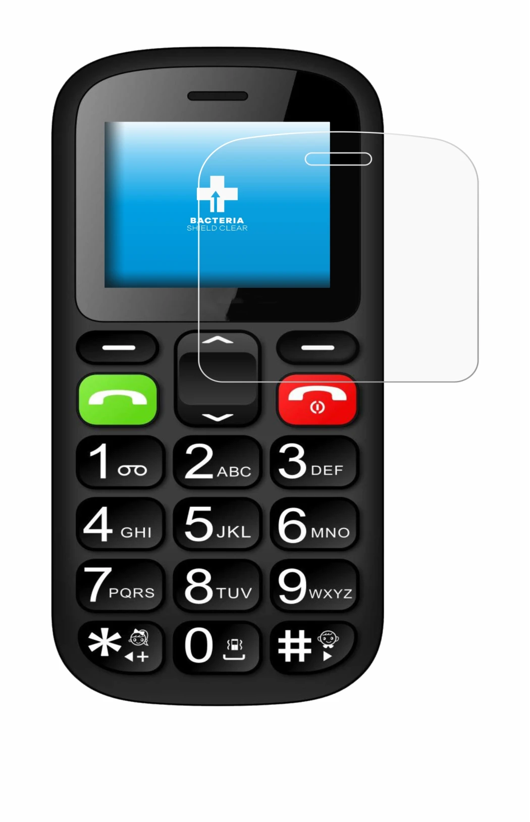 Image de l'appareil artfone CS181 avec une grande variété de protections d'écran.