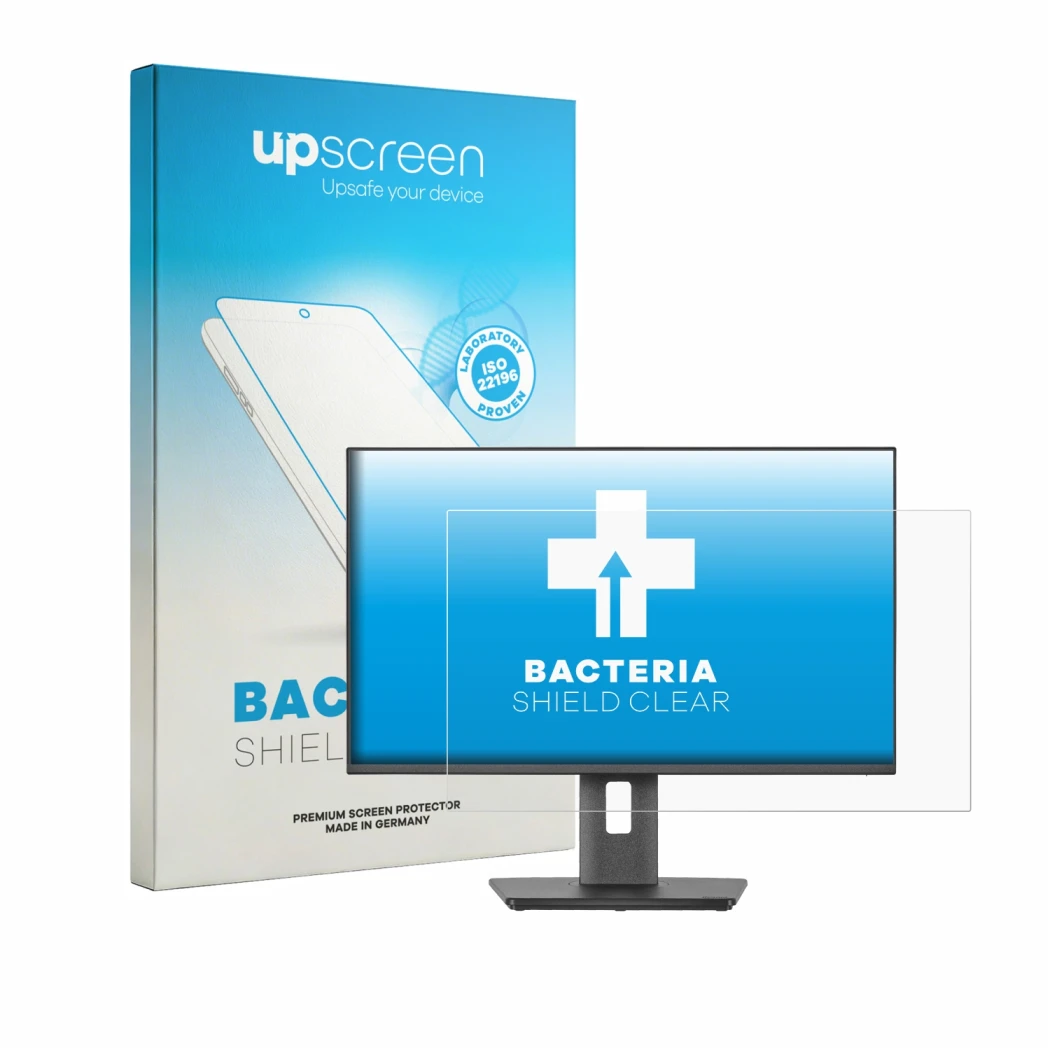 Face avant d’un emballage produit avec le logo de la marque upscreen. À côté, l’appareil Iiyama ProLite XB2497HSU-B1 est repré