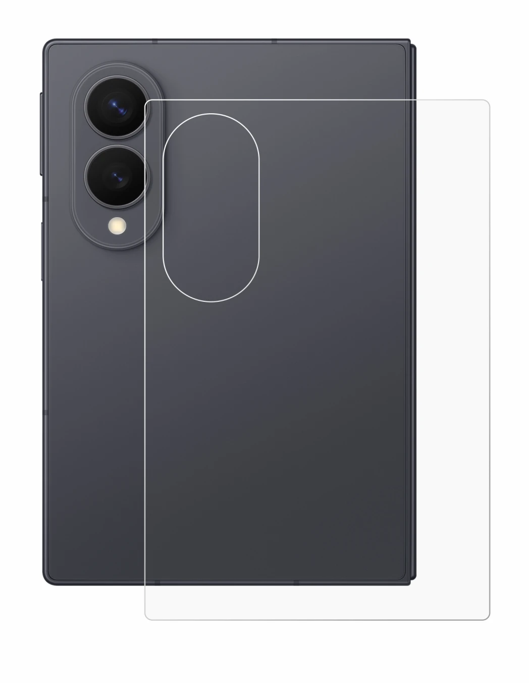 Image de l'appareil Samsung Galaxy Z Fold 8 (Arrière) avec une grande variété de protections d'écran.