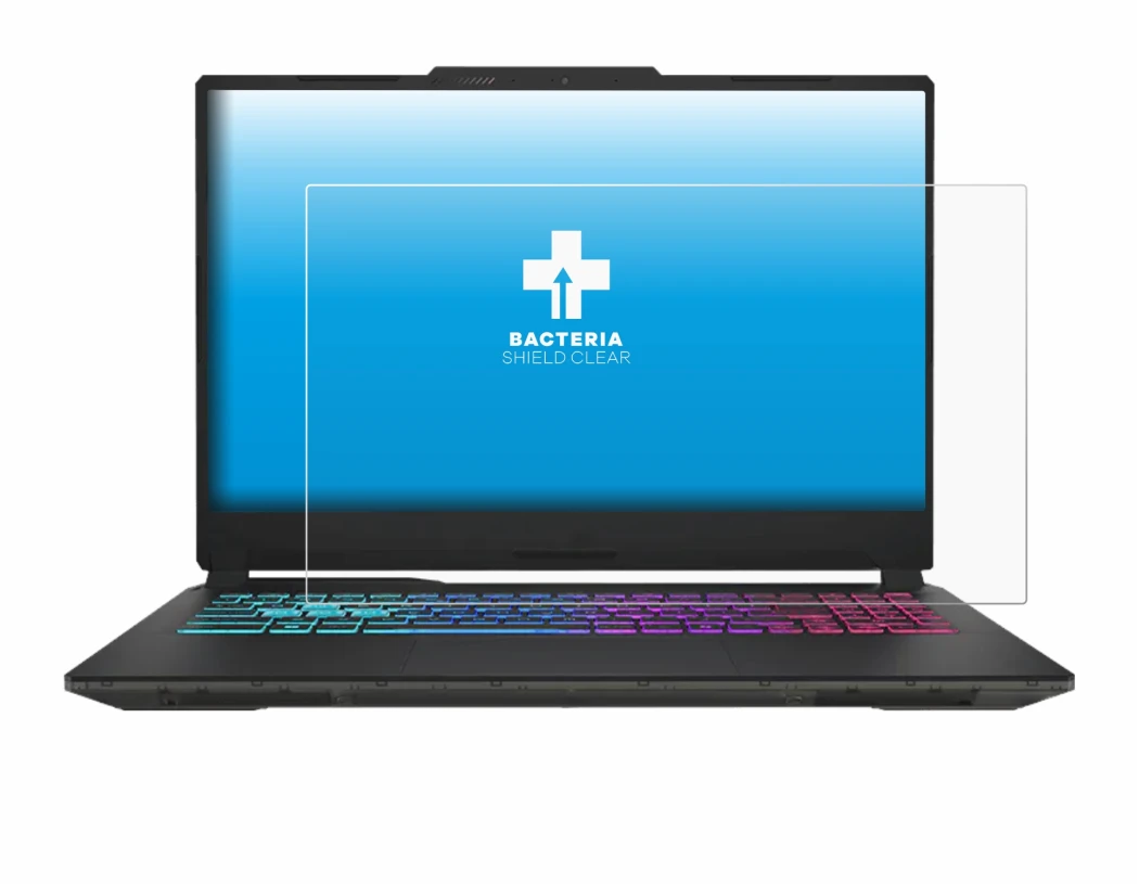 Image de l'appareil MSI Cyborg 15 A13V avec une grande variété de protections d'écran.