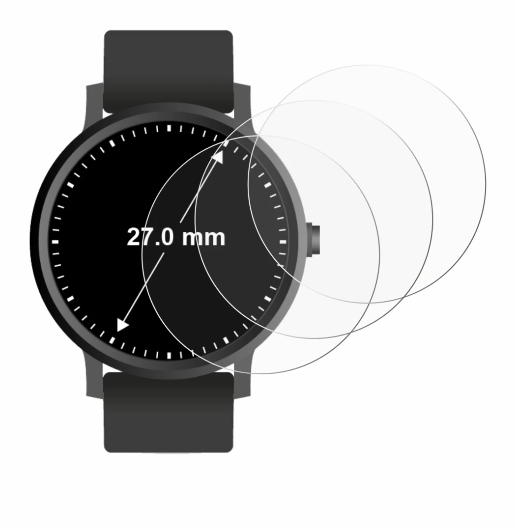 Image de l'appareil Montres (Circulaire, ø: 27 mm) avec une grande variété de protections d'écran.
