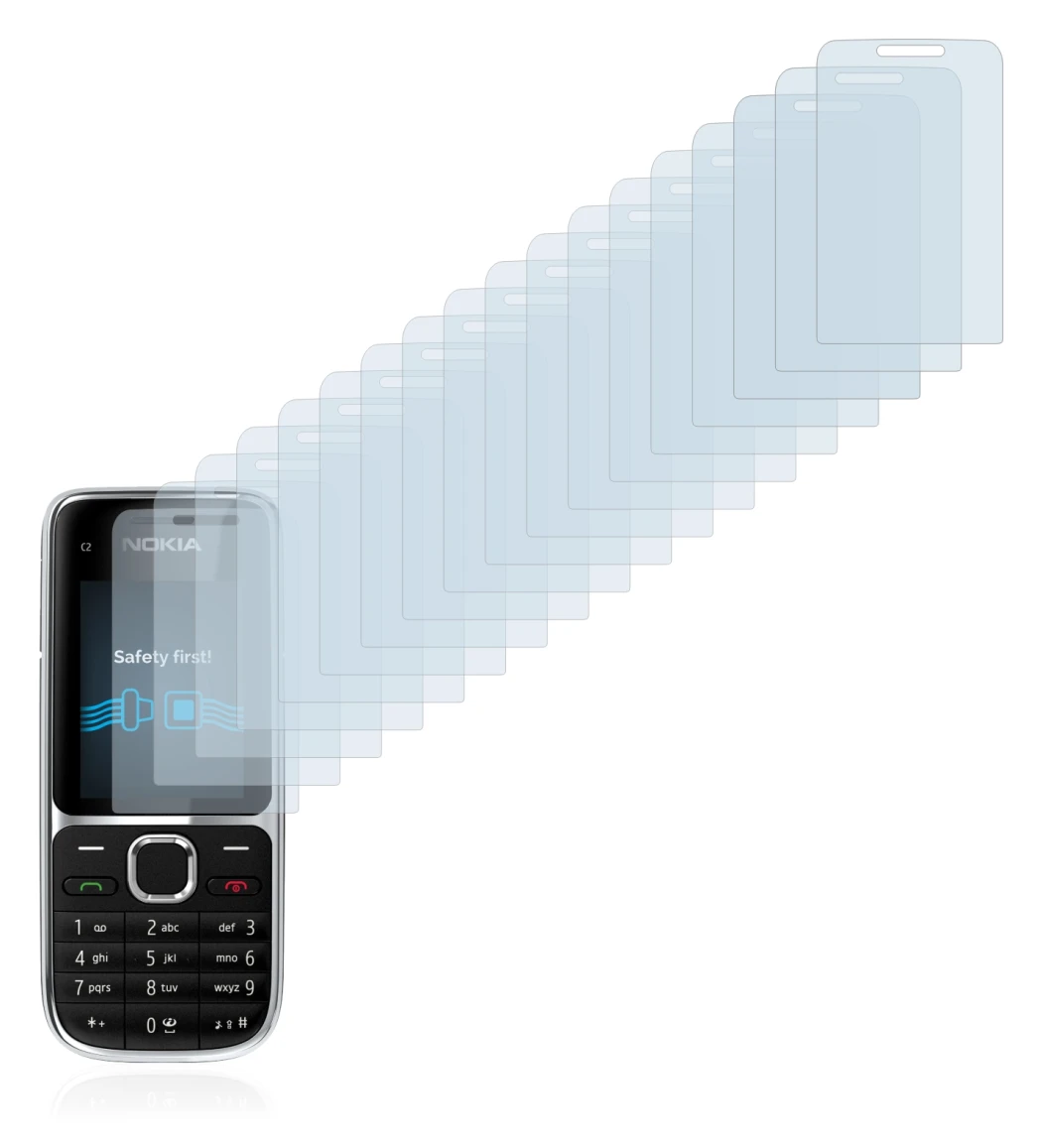 Image de l'appareil Nokia C2-01 avec une grande variété de protections d'écran.