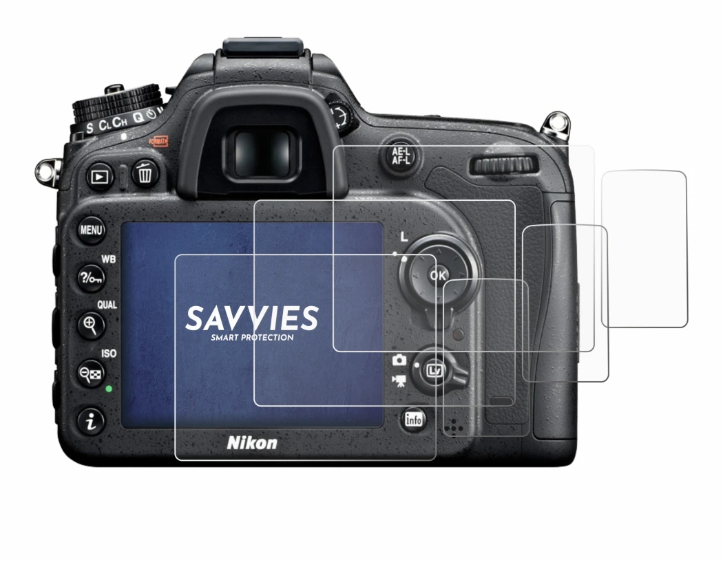 Image de l'appareil Nikon D7100 avec une grande variété de protections d'écran.