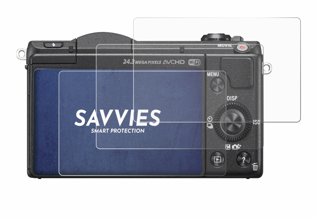 Image de l'appareil Sony Alpha 5100 (DSLR-A5100) avec une grande variété de protections d'écran.