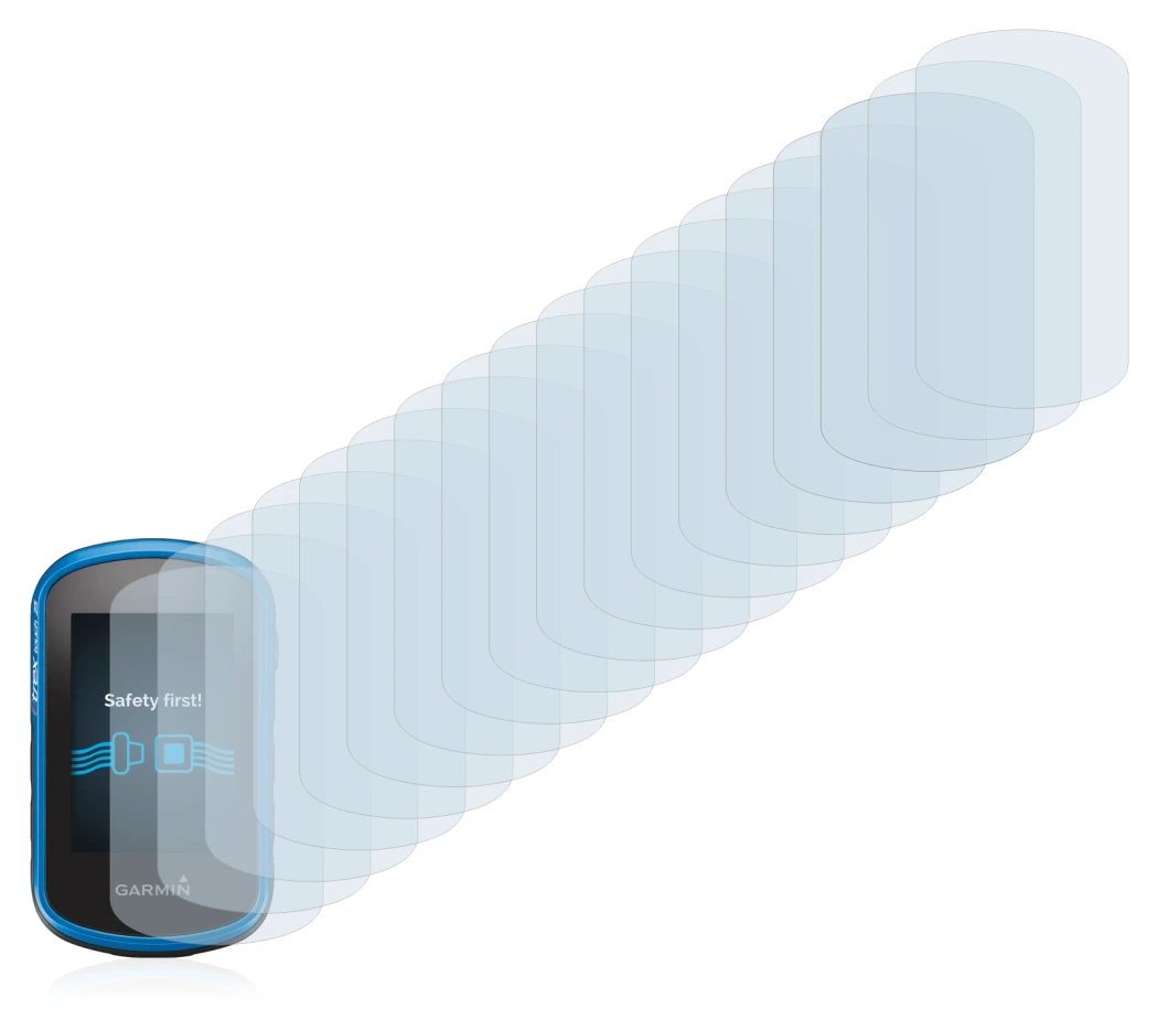 Image de l'appareil Garmin eTrex Touch 25 avec une grande variété de protections d'écran.