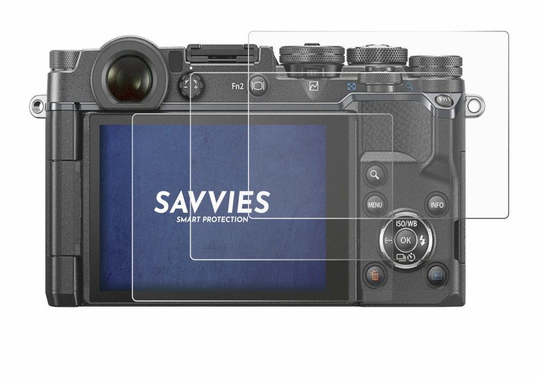 Image de l'appareil Olympus PEN-F avec une grande variété de protections d'écran.