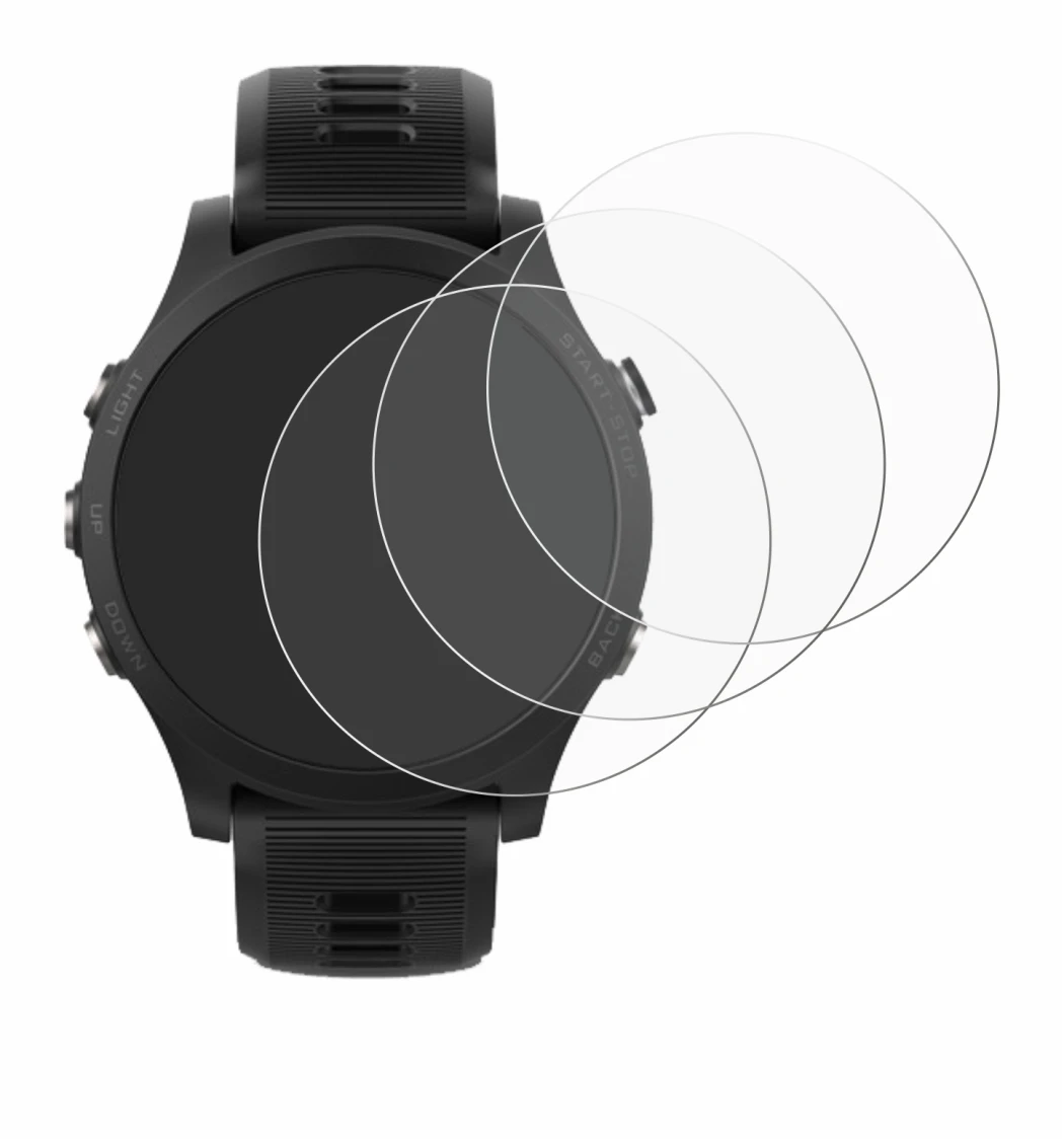 Image de l'appareil Garmin Forerunner 935 avec une grande variété de protections d'écran.