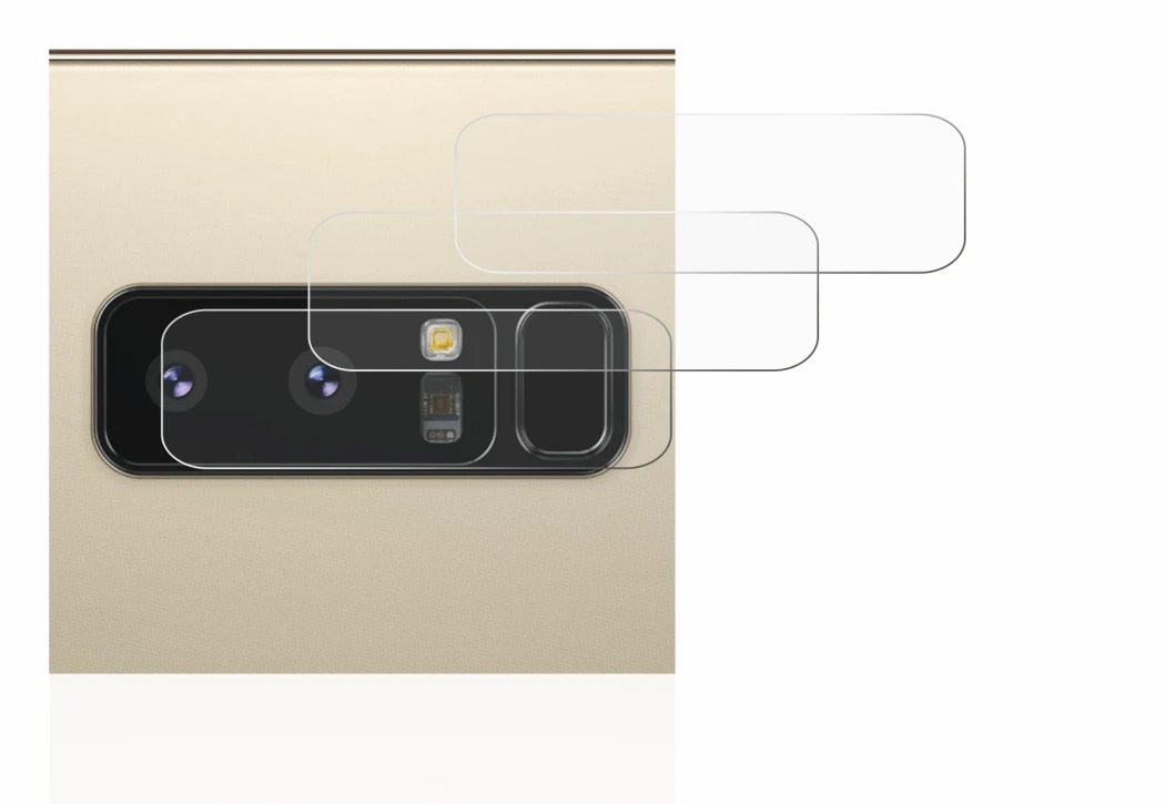 Image de l'appareil Samsung Galaxy Note 8 (Caméra UNIQUEMENT) avec une grande variété de protections d'écran.