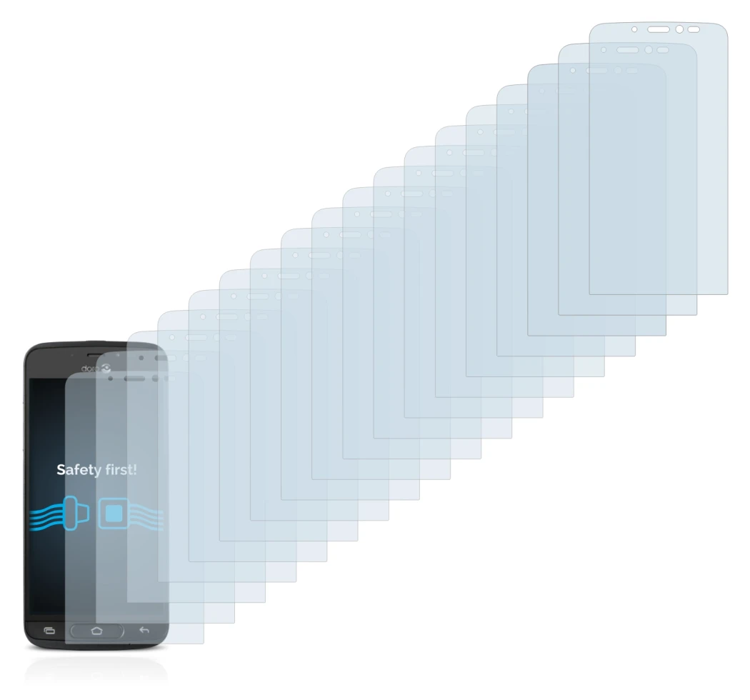 Image de l'appareil Doro 8040 avec une grande variété de protections d'écran.