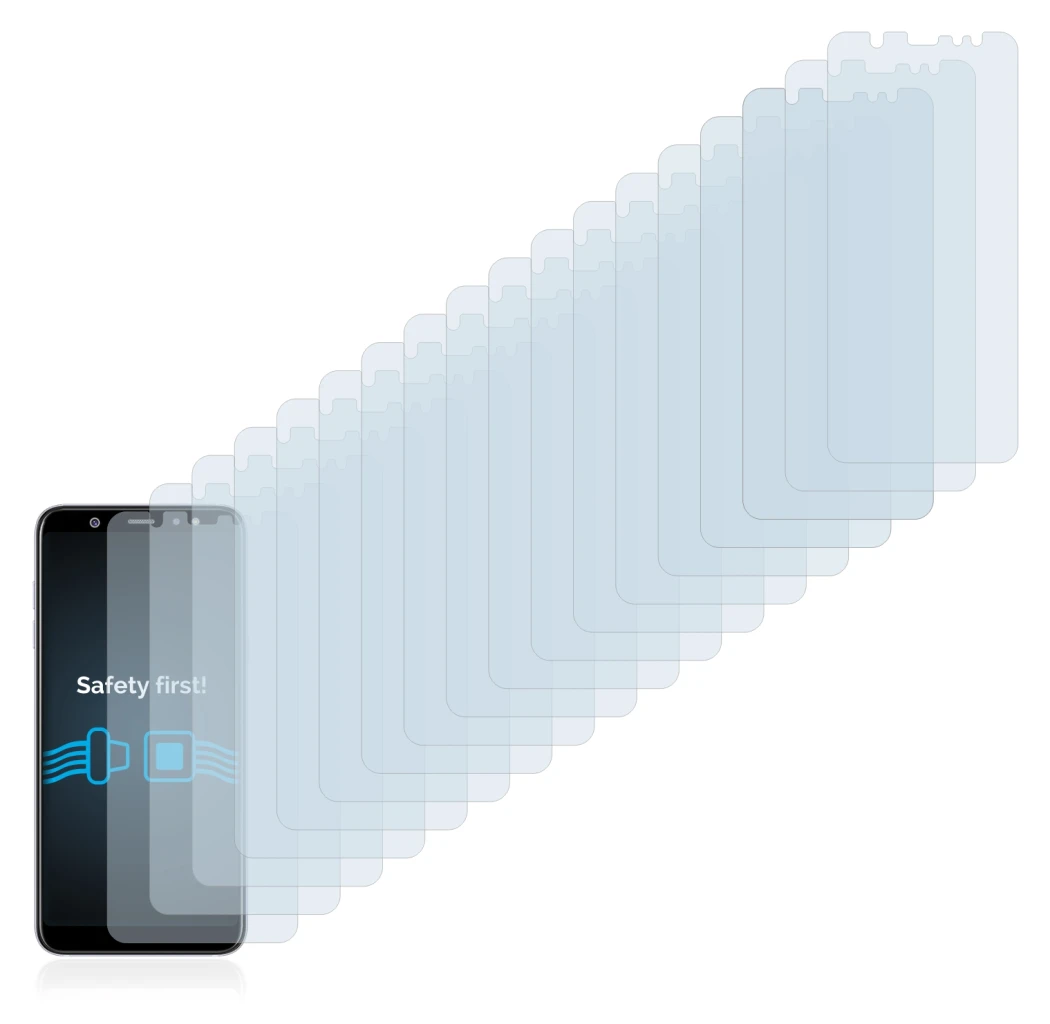 Image de l'appareil Samsung Galaxy A6 Plus 2018 avec une grande variété de protections d'écran.