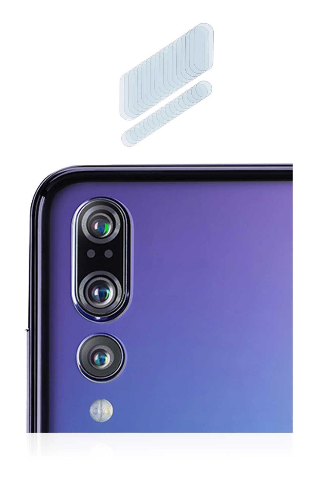 Image de l'appareil Huawei P20 Pro (Caméra UNIQUEMENT) avec une grande variété de protections d'écran.