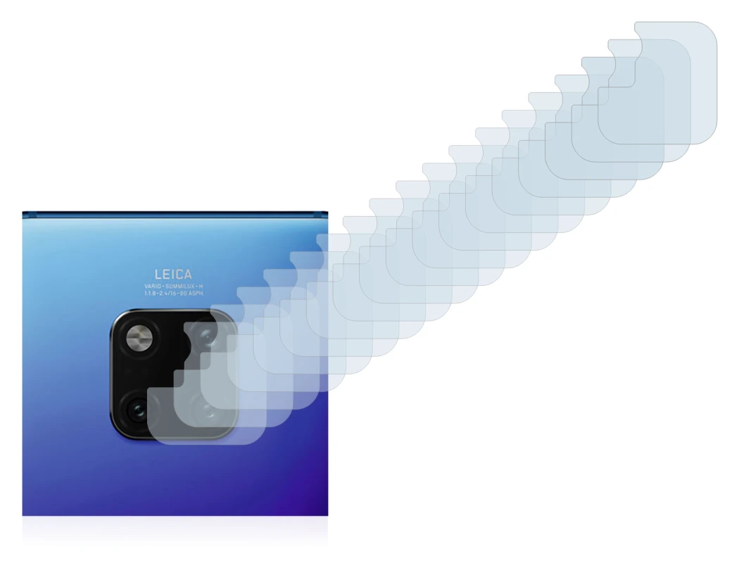 Image de l'appareil Huawei Mate 20 Pro (Caméra UNIQUEMENT) avec une grande variété de protections d'écran.