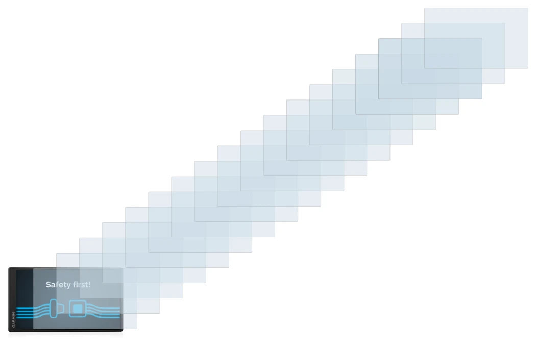 Image de l'appareil Garmin DriveSmart 55 avec une grande variété de protections d'écran.