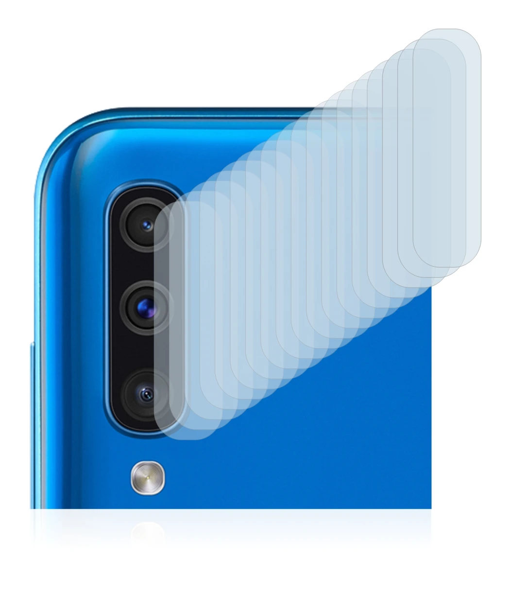 Image de l'appareil Samsung Galaxy A50 (Caméra UNIQUEMENT) avec une grande variété de protections d'écran.