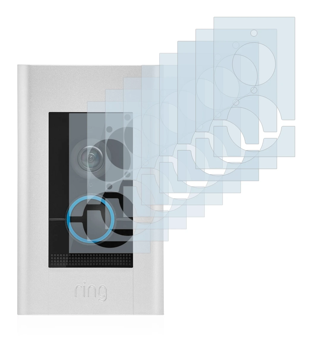 Image de l'appareil Ring Video Doorbell Elite avec une grande variété de protections d'écran.