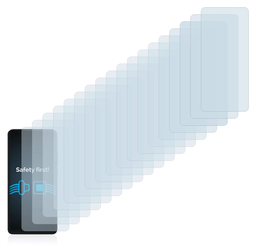Image de l'appareil Motorola One Hyper avec une grande variété de protections d'écran.