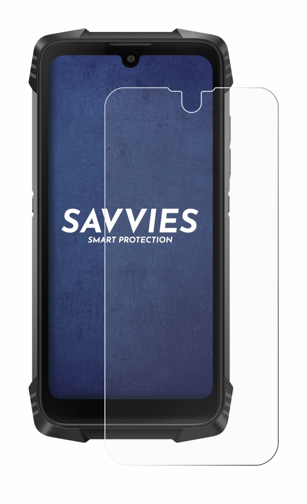 Image de l'appareil Blackview BV6900 avec une grande variété de protections d'écran.