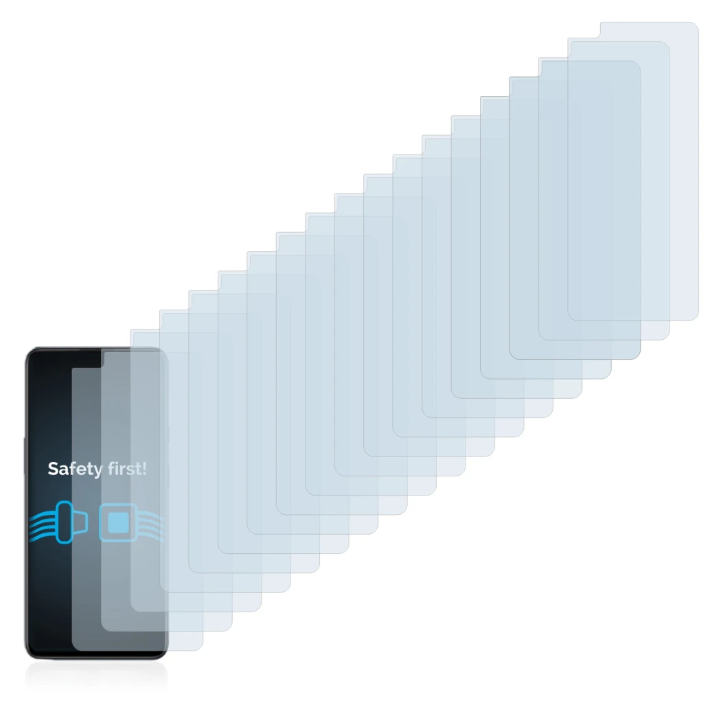 Image de l'appareil OnePlus Nord avec une grande variété de protections d'écran.